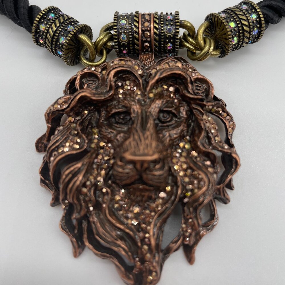 Retired Kirks Folly King Lion Magnetic Enhancer and Mystic Cord brasstone/black